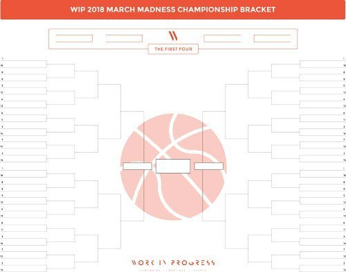 Work in Progress March Madness Bracket 2018