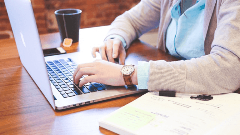 Coworking on a Laptop in Las Vegas