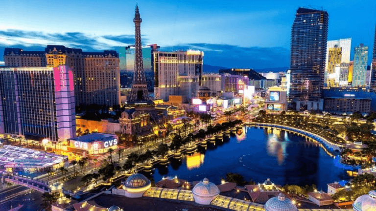 Las Vegas Strip Picture Bellagio Lake